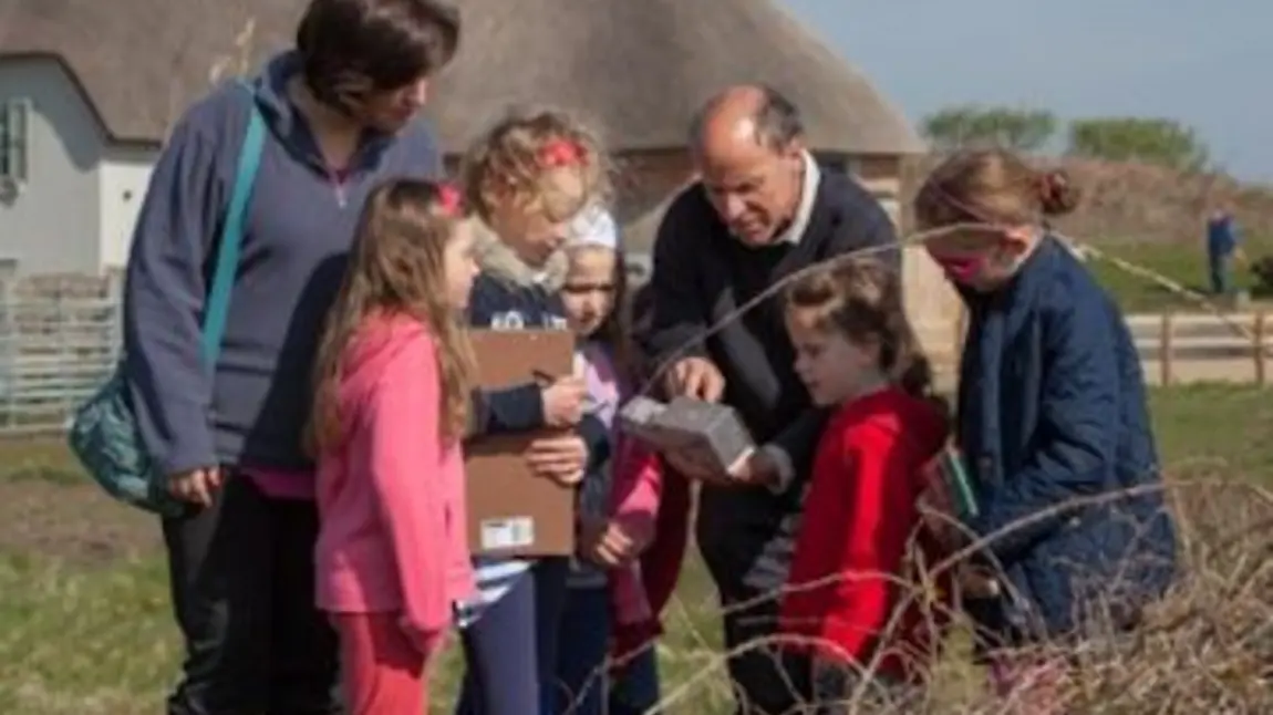 Visitors at the new Hengistbury Head Visitor Centre