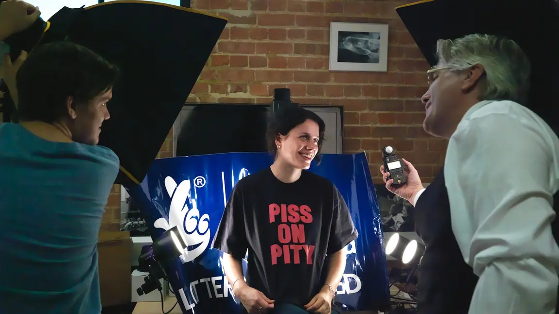 The infamous ‘Piss on Pity’ t-shirt worn by disabled activists in the 1980s