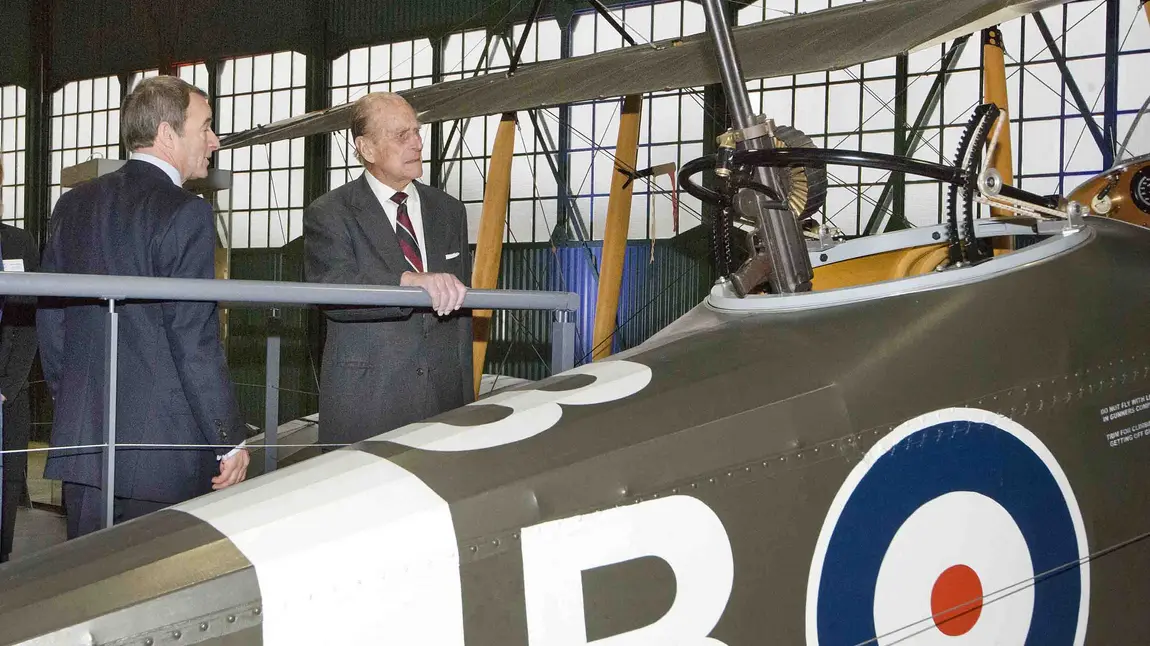 Prince Philip Duke of Edinburgh looks around the exhibition