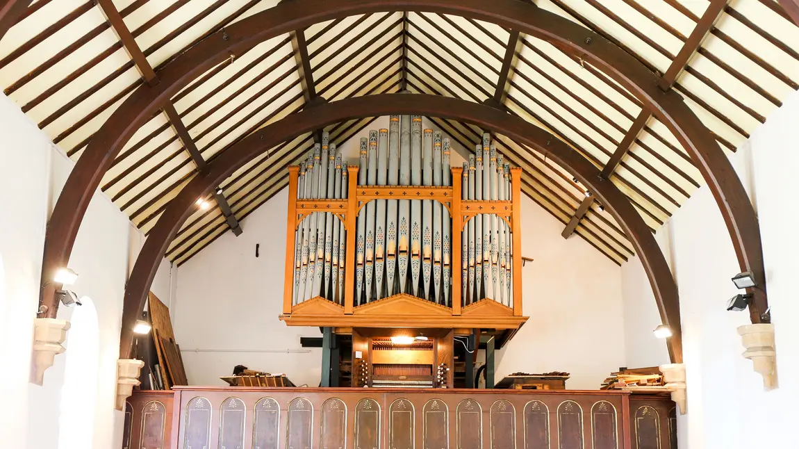 The organ before it was dismantled for restoration