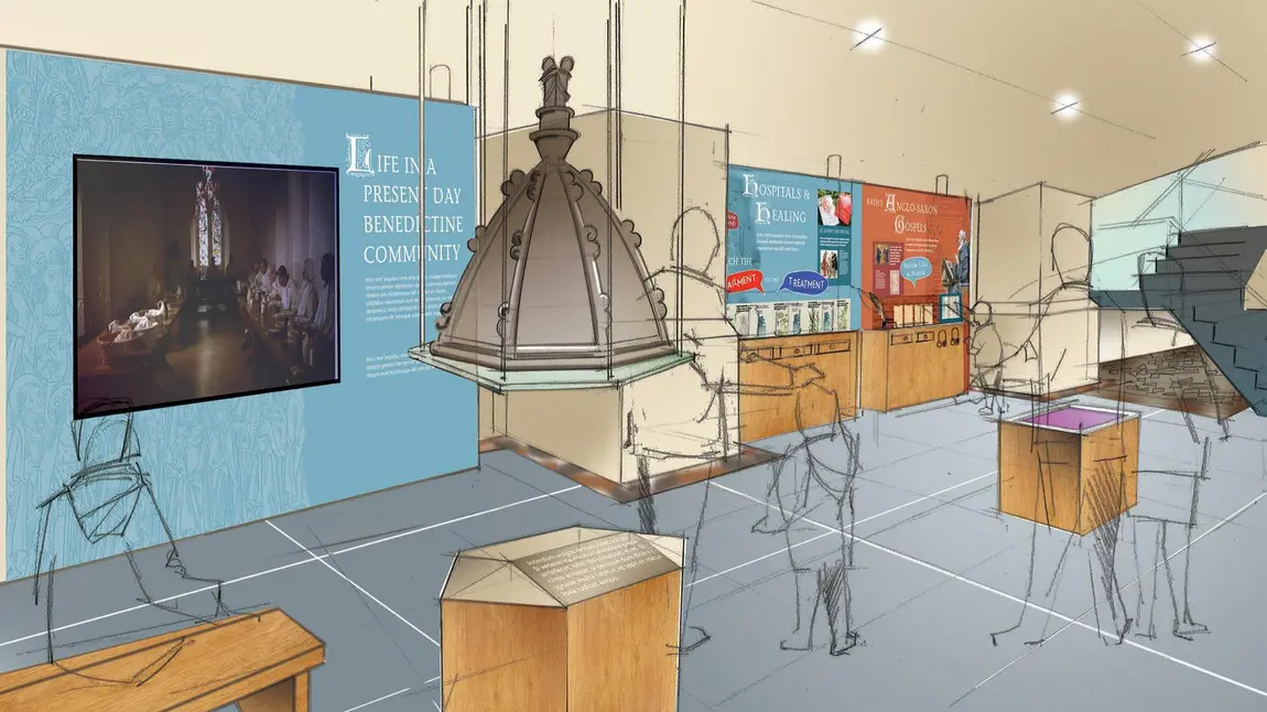 Artist's impression of new interpretation at Bath Abbey