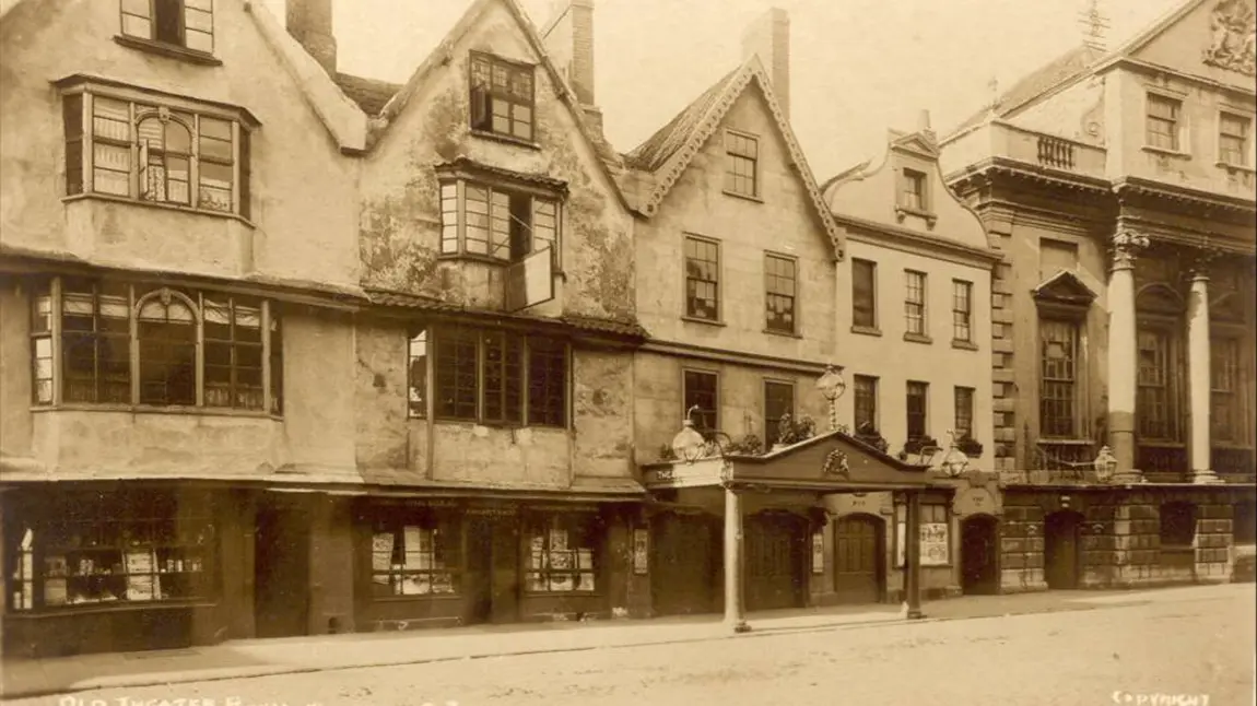 Black and white picture of Bristol Old Vic 