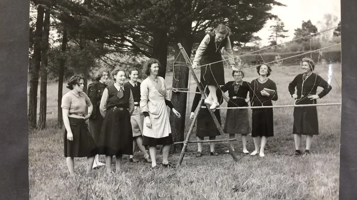 A Girl Guides training camp in 1950