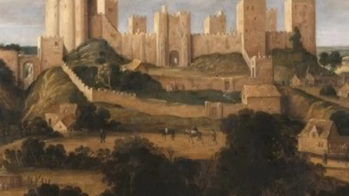 A painting of Pontefract Castle in its heyday by Alexander Keirinx dating to 1640