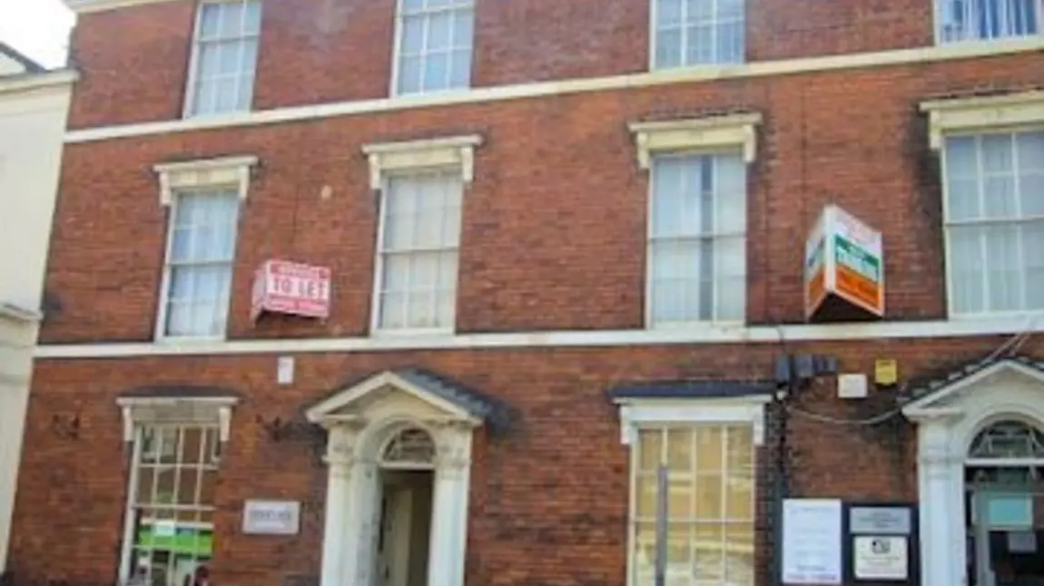 Frontage of two early 19th century Grade II townhouses