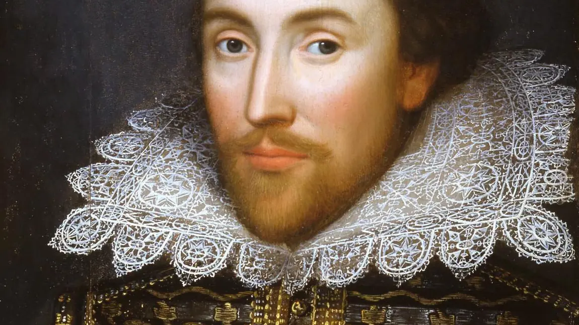 Portrait headshot of William Shakespeare, 1564 - 1616