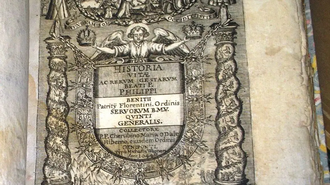 Example of book in Benburb Priory book collection