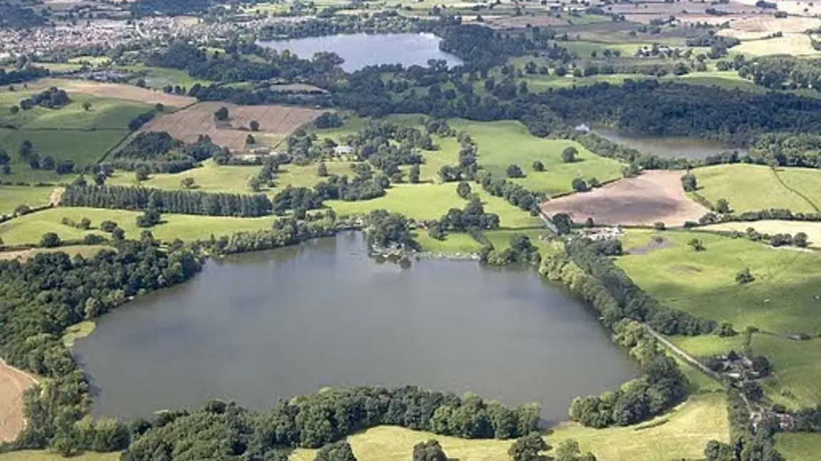 Aerial view of White mere, Shropshire
