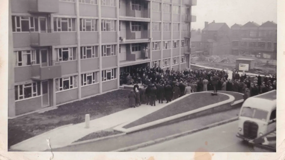 Opening ceremony of Carlton Towers 1959 Camp Rd / Little London, Leeds