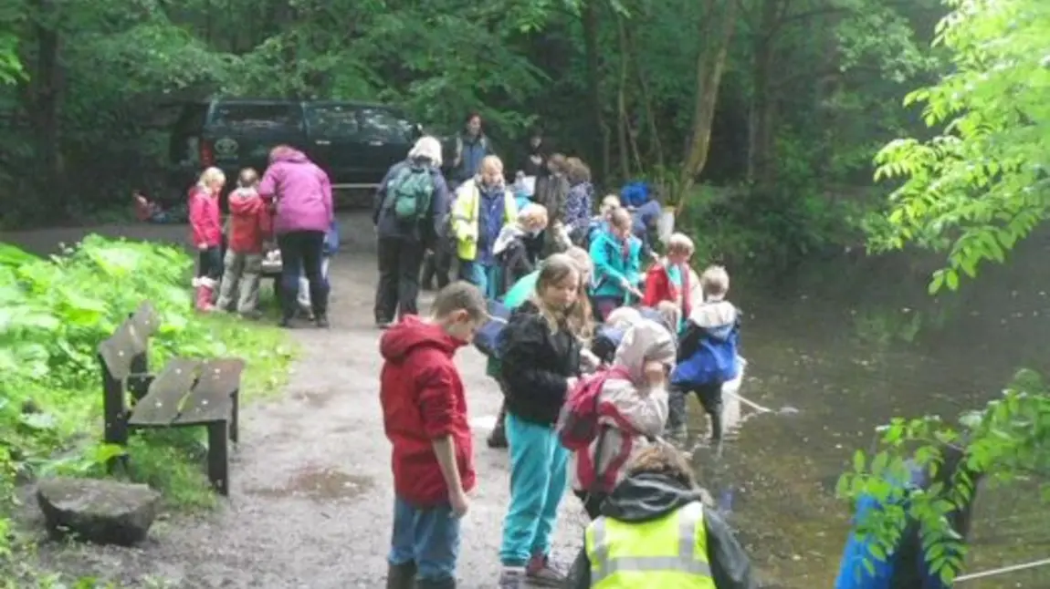 Visitors exploring Skipton Woods